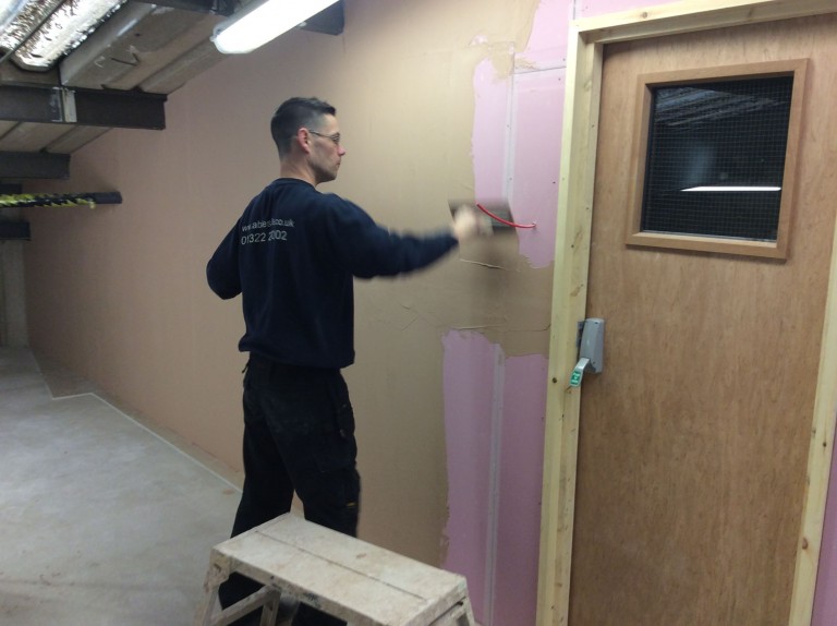 Spencer has still got what it takes to be a Plasterer!