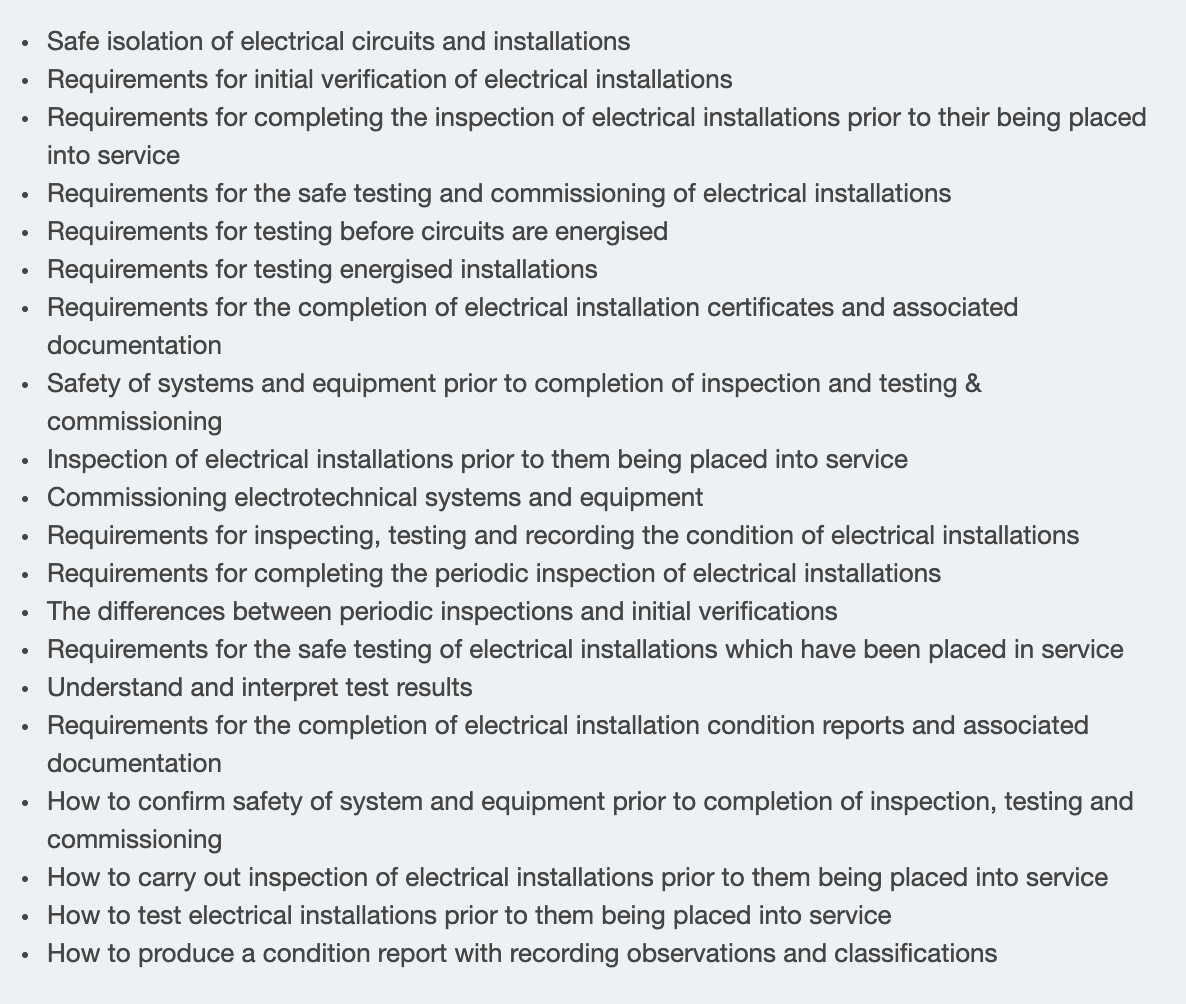 electrical courses